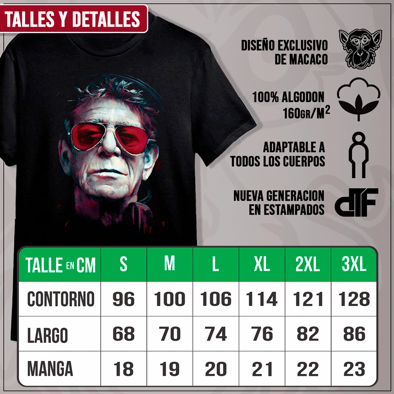 Remera "Lou Reed: Retrato color" - Imagen 2