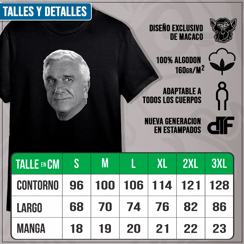 Remera "Leslie Nielsen: Monocromo" - Imagen 3