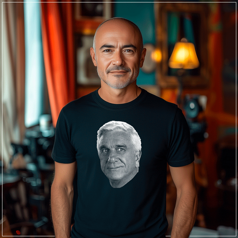 Remera "Leslie Nielsen: Monocromo" - Imagen 2