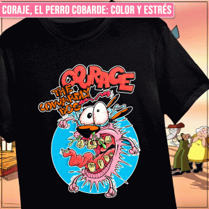 Remera "Coraje, el perro cobarde: Color y Estrés"
