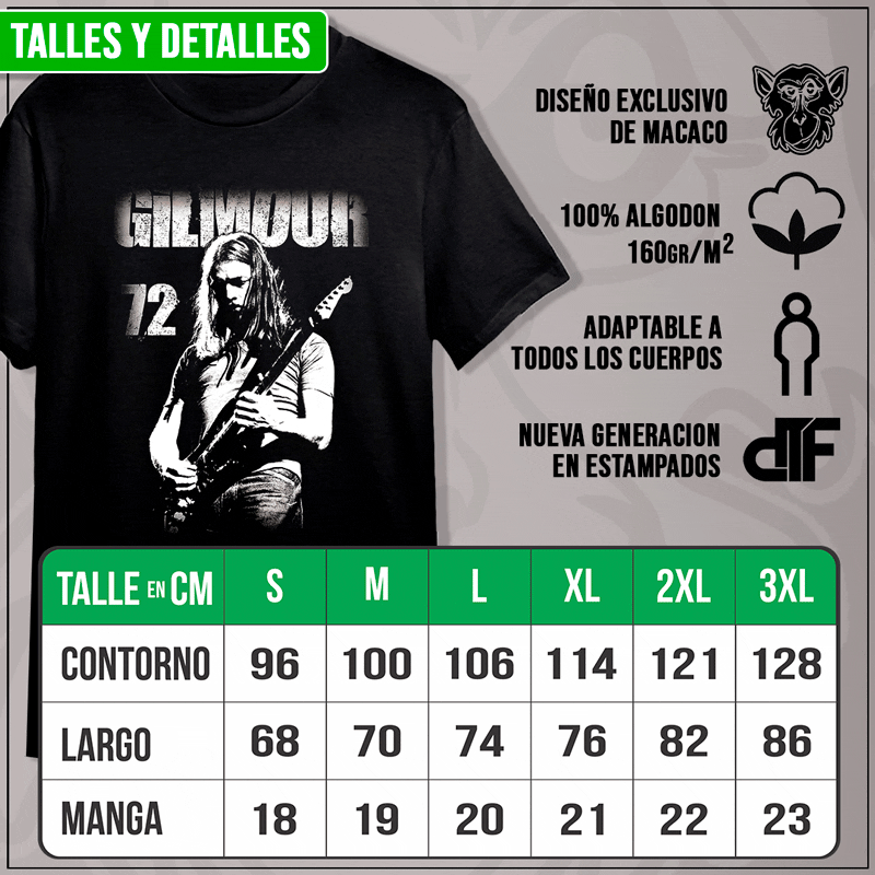 Remera "David Gilmour: Live 1972" - Imagen 3