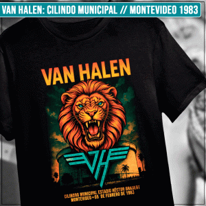Remera "Van Halen: Cilindo Municipal // Montevideo 1983"