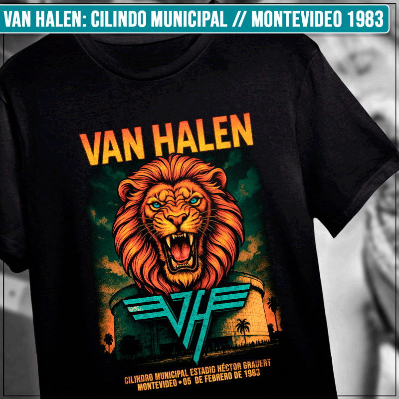 Remera "Van Halen: Cilindo Municipal // Montevideo 1983"