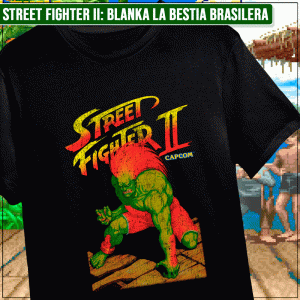 Remera "Street Fighter II: Blanka la bestia brasilera"