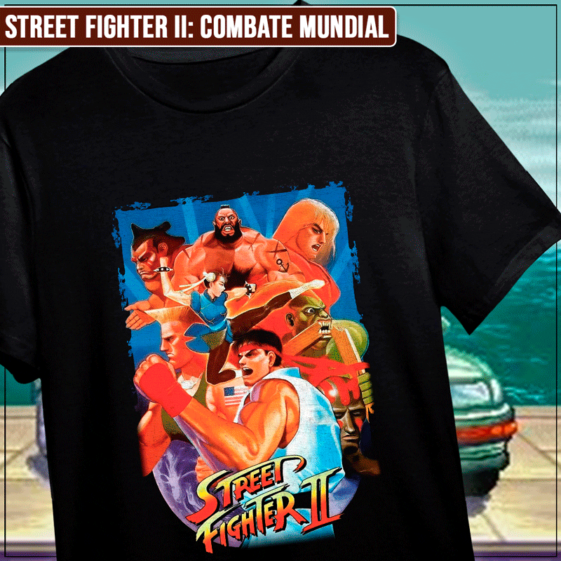 Remera "Street Fighter: II Combate Mundial"