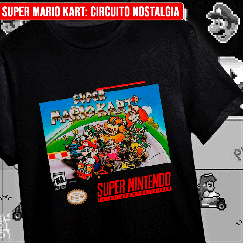 Remera "Super Mario Kart: Circuito Nostalgia"