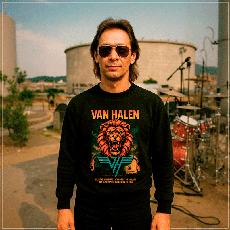 Remera "Van Halen: Cilindo Municipal // Montevideo 1983" - Imagen 3