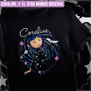 Remera "Coraline: El otro mundo observa"