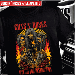 Remera "Guns n´ Roses" El Apetito"