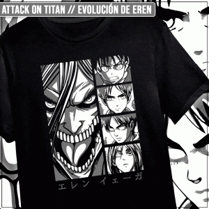 Remera "Attack on Titan: Evolución de Eren"