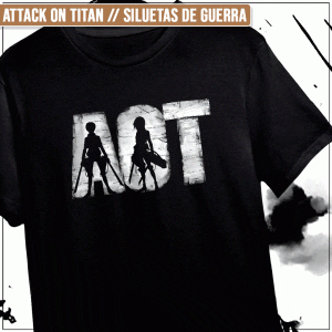 Remera "Attack on Titan: Siluetas de Guerra"