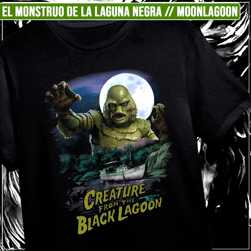 Remera "El monstruo de la Laguna Negra: MoonLagoon"