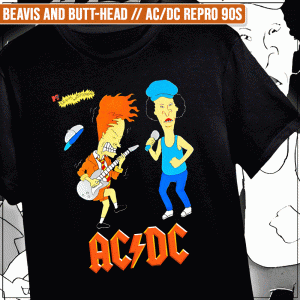 Remera "Beavis and Butt-Head: ACDC Repro 90s"