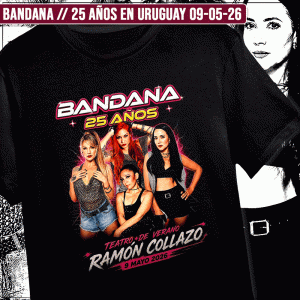 Remera "Bandana: 25 años en Uruguay 09-05-26"