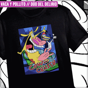 Remera "Vaca y Pollito: Dúo del Delirio"