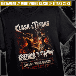 Remera "Testament: Montevideo Klash of titans 2023"
