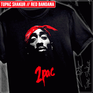 Remera "Tupac Shakur: Red Bandana"