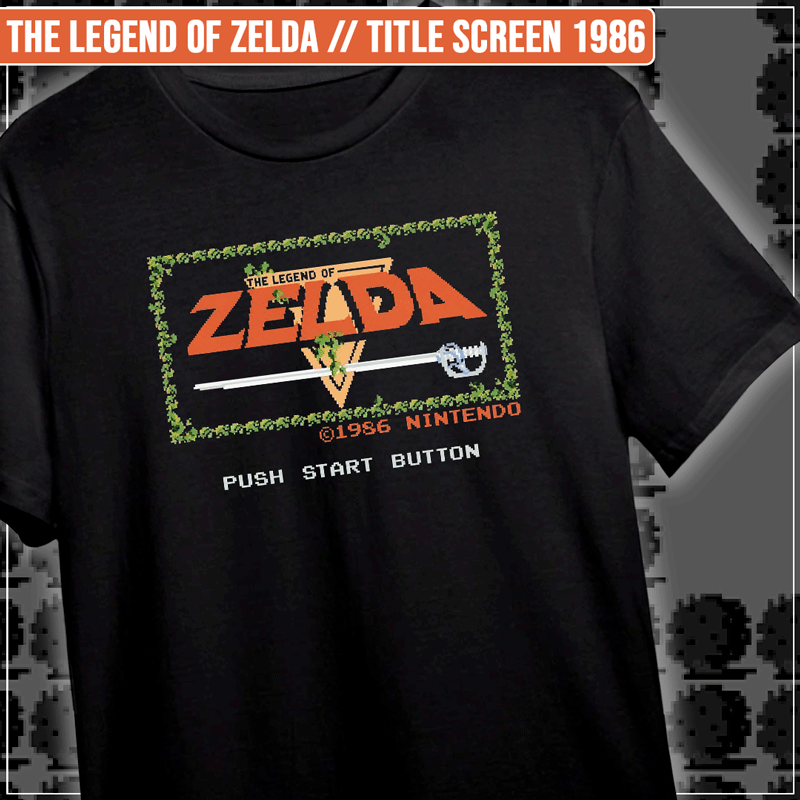 Remera "The Legend of Zelda: Title Screen 1986"