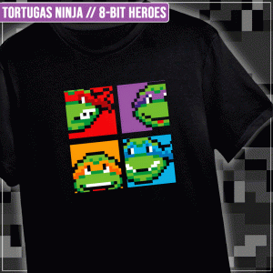 Remera "Tortugas Ninja: 8-Bit Heroes"