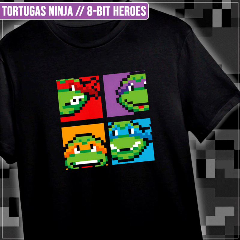 Remera "Tortugas Ninja: 8-Bit Heroes"