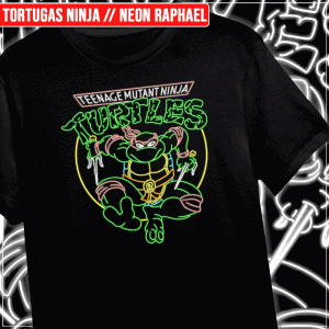 Remera "Tortugas Ninja: Neon Raphael"